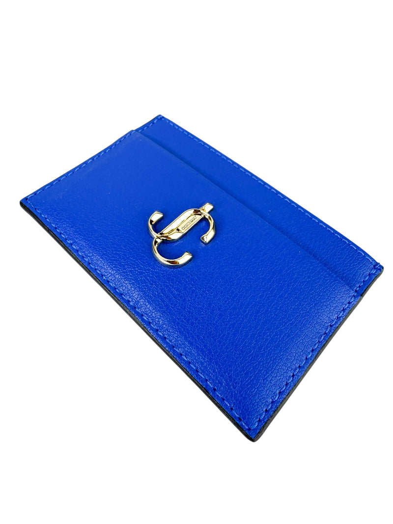 Jimmy Choo Blue Leather Card Holder
