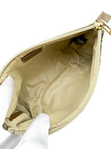 Fendi Beige Canvas Zuchinno Monogram Pouch