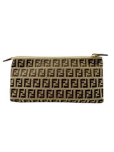 Fendi Beige Canvas Zuchinno Monogram Pouch