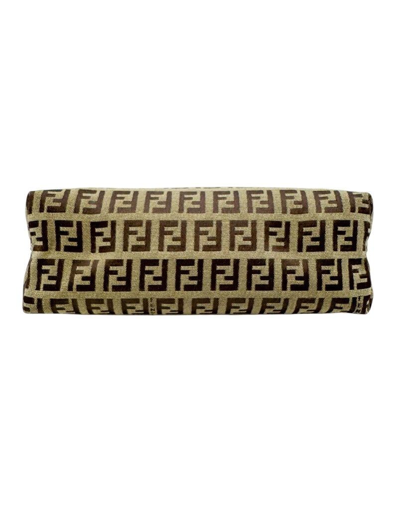 Fendi Beige Canvas Zuchinno Monogram Pouch
