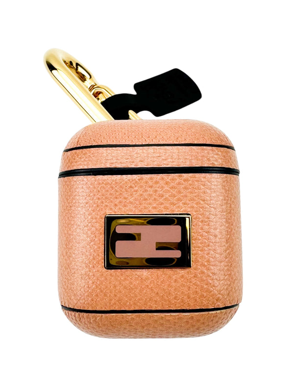 Fendi Mauve Leather AirPods Case (Old AirPods Model)