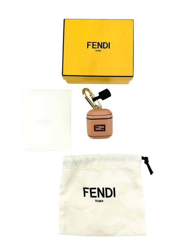 Fendi Mauve Leather AirPods Case (Old AirPods Model)