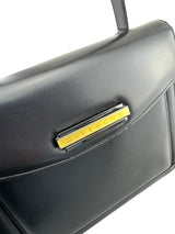 Givenchy Black Leather Vintage Top Handle Handbag