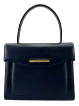 Givenchy Black Leather Vintage Top Handle Handbag