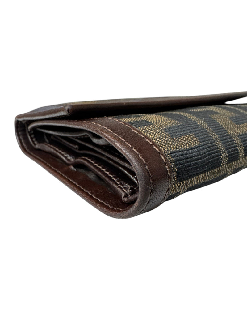 Fendi Brown Zucca Tri-Fold Wallet (Full Set)