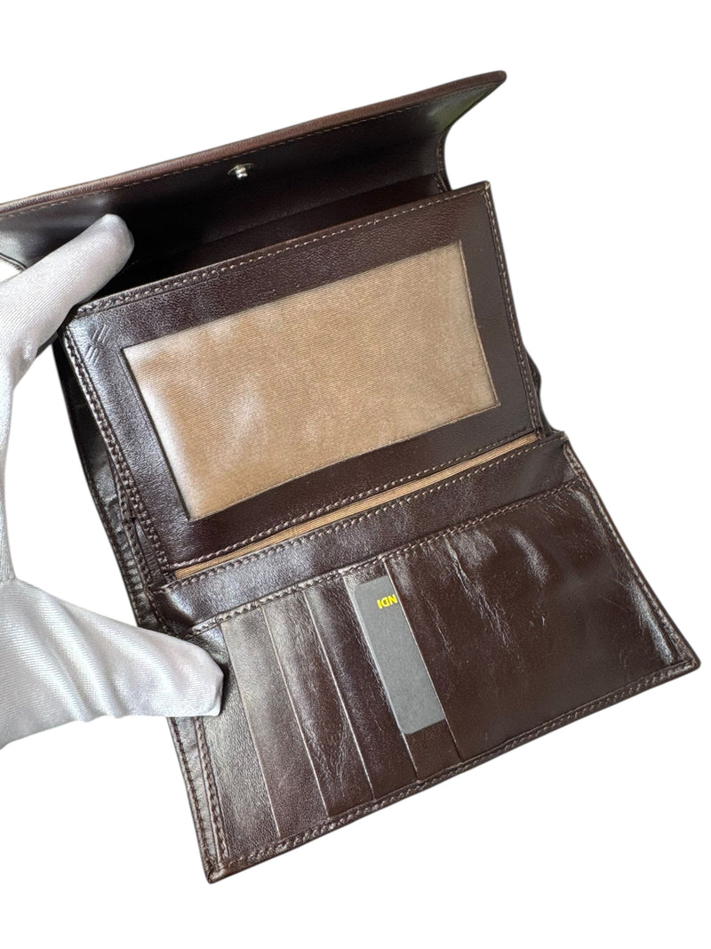 Fendi Brown Zucca Tri-Fold Wallet (Full Set)