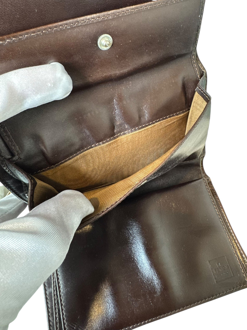 Fendi Brown Zucca Tri-Fold Wallet (Full Set)