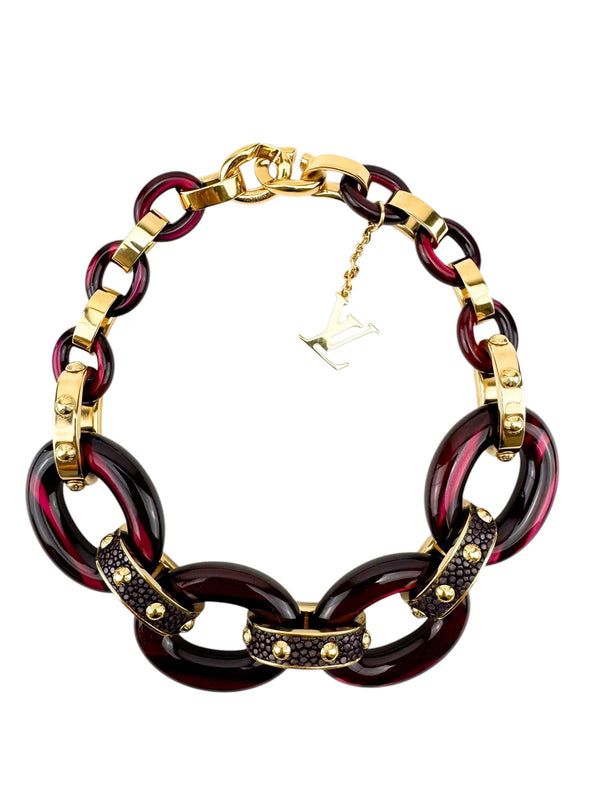 Louis Vuitton Purple Resin Gimme A Clue Necklace
