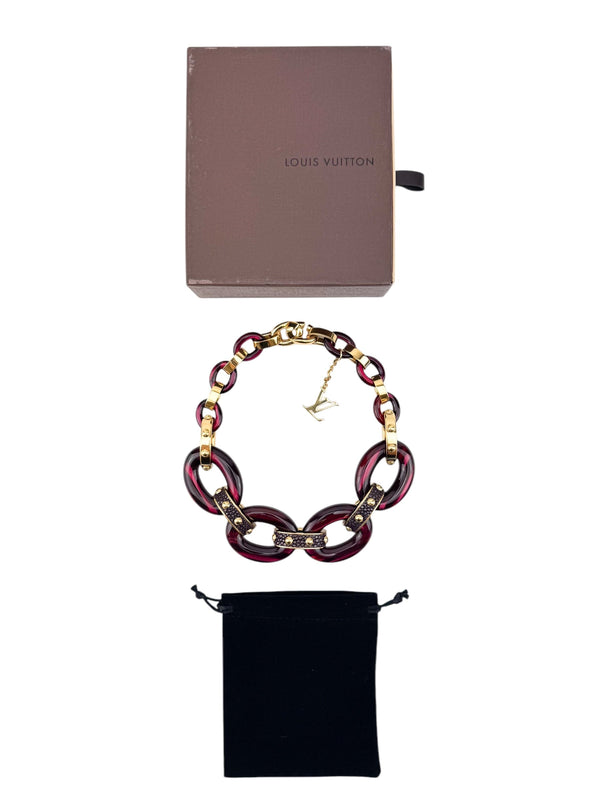 Louis Vuitton Purple Resin Gimme A Clue Necklace