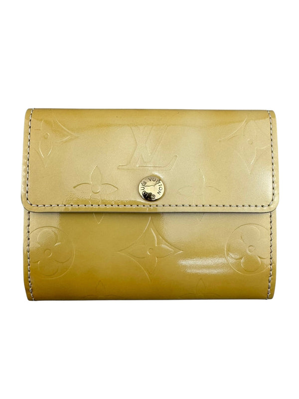 Louis Vuitton Beige Vernis Monogram Bi-Fold Wallet