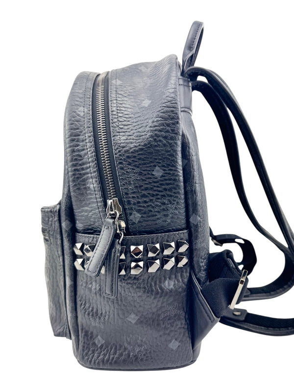 MCM Black Stark Side Studs Backpack