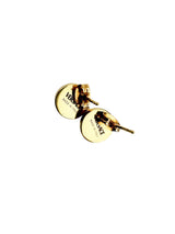 Versace Gold Tone Medusa Stud Earrings