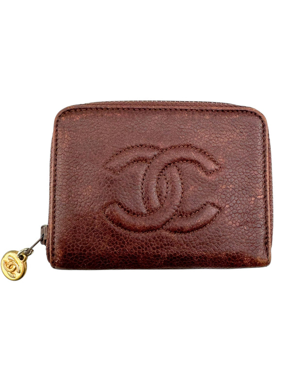 Chanel Brown Caviar Timeless CC 6 Key Holder Case