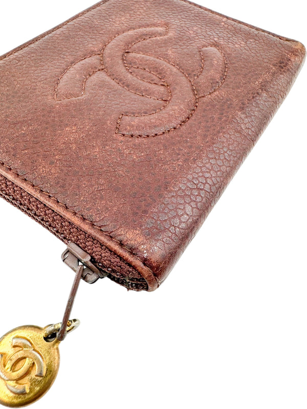 Chanel Brown Caviar Timeless CC 6 Key Holder Case
