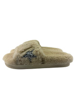 Golden Goose Beige Shearling Glitter Poolstar Slides Size 40