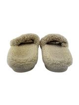 Golden Goose Beige Shearling Glitter Poolstar Slides Size 40