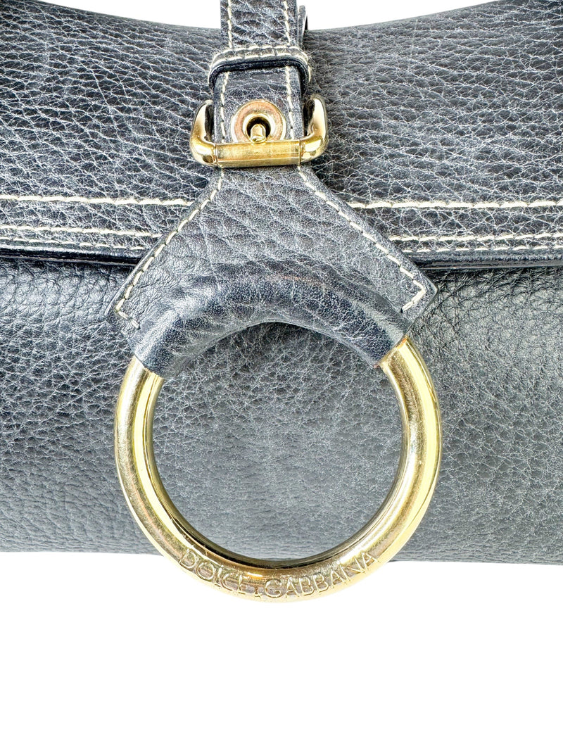 Dolce & Gabbana Black Leather Shoulder Handbag
