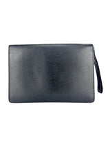 Louis Vuttion Black Epi Leather Pochette Sellier Dragonne Clutch Bag