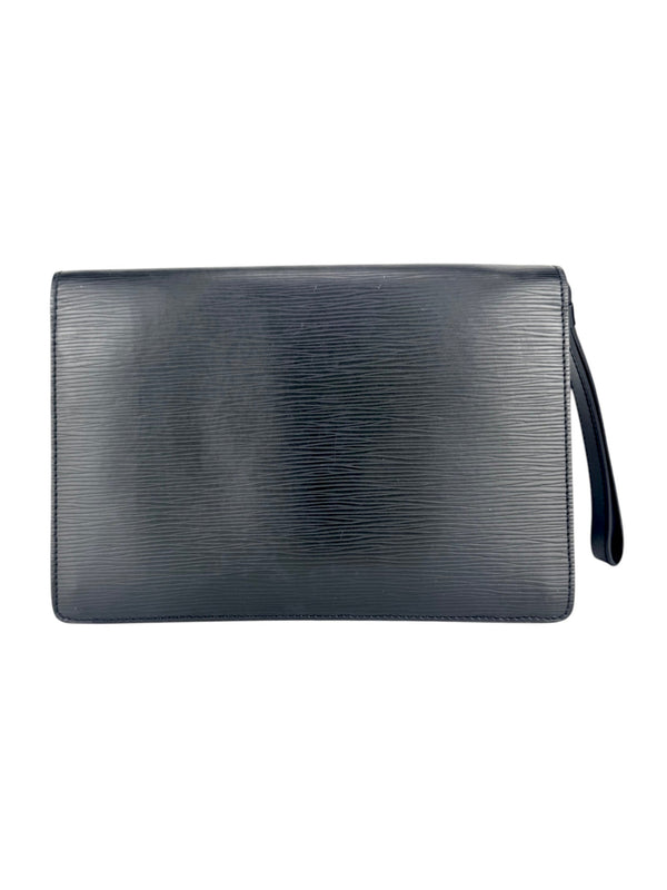 Louis Vuttion Black Epi Leather Pochette Sellier Dragonne Clutch Bag