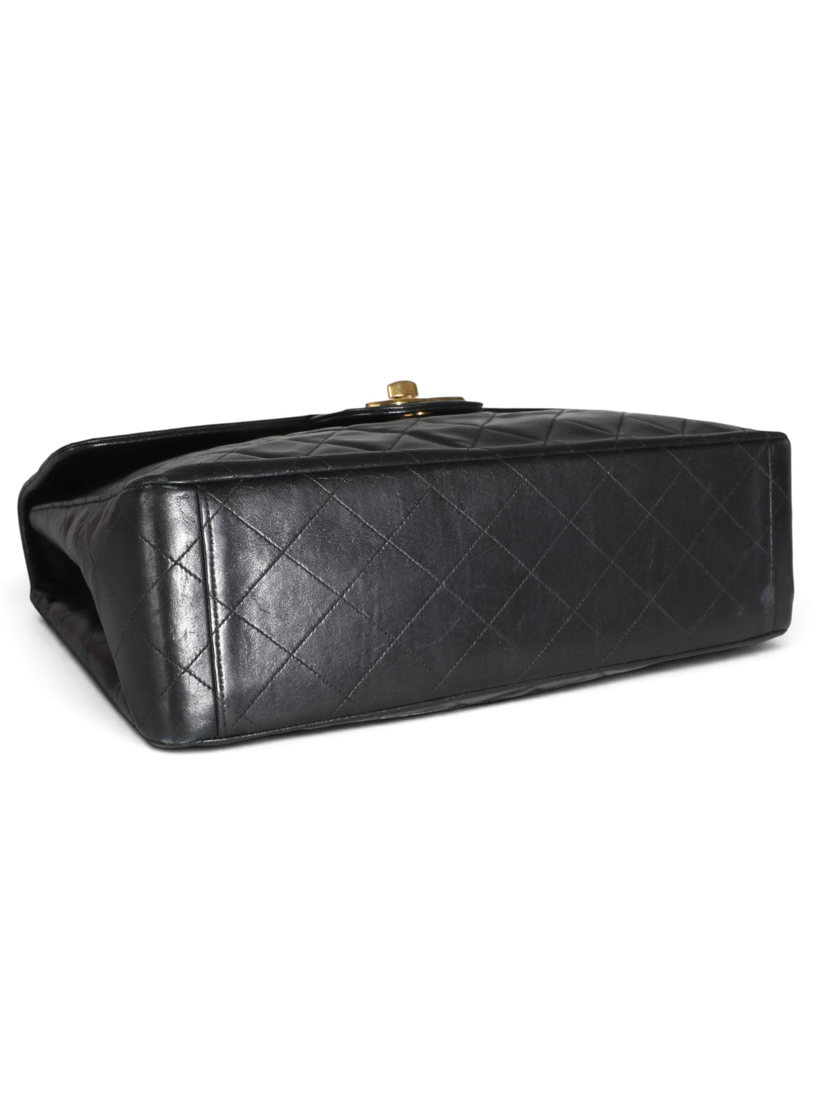 Chanel Vintage Black Lambskin Maxi XL Flap