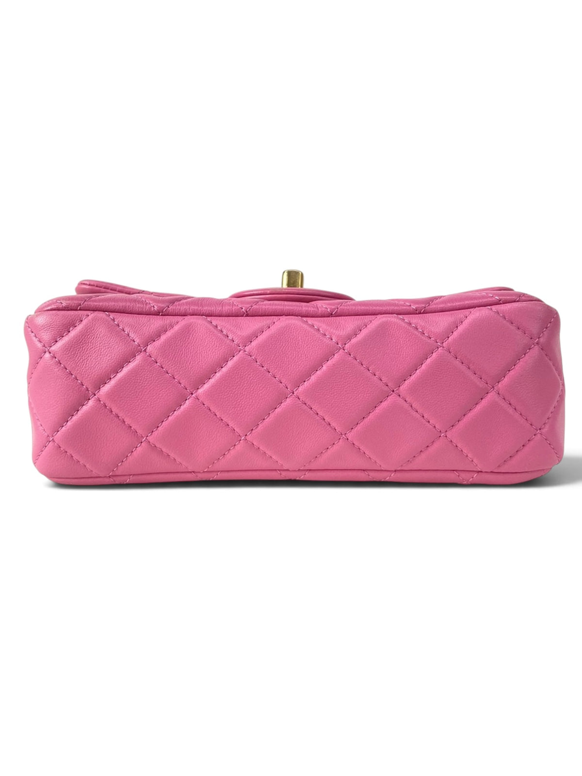 Chanel Pink Lambskin Mini Rectangular Pearl Crush