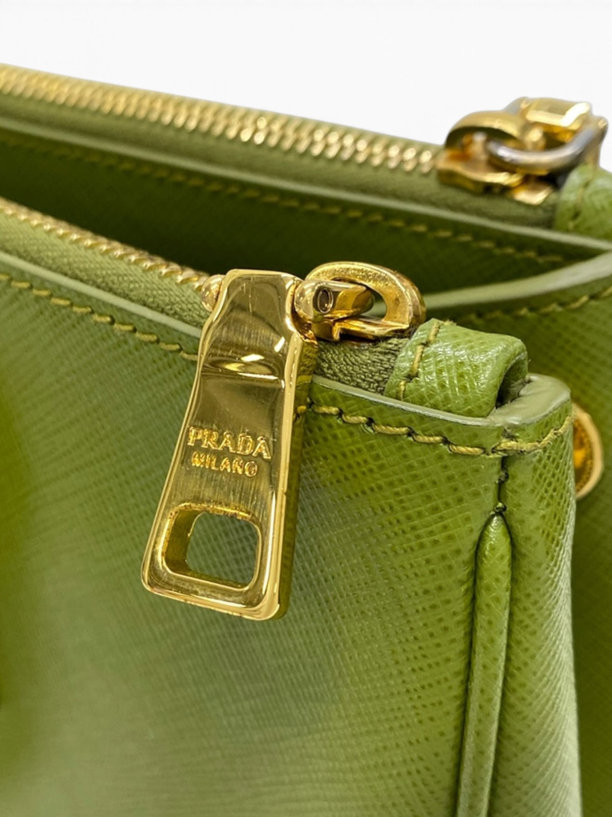 Prada Green Saffiano Lux Galleria Tote