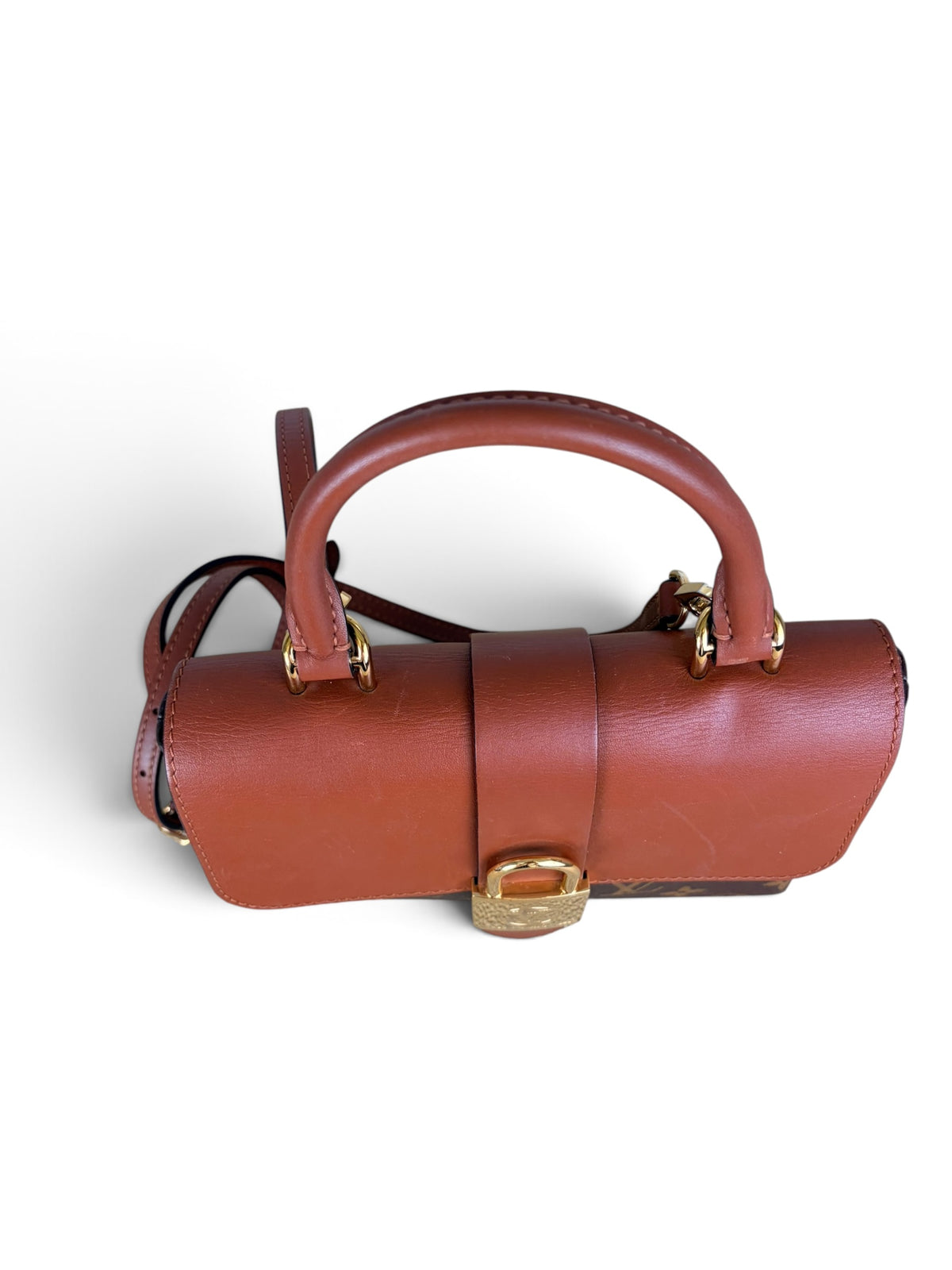 Louis Vuitton Cognac Leather Monogram Locky BB