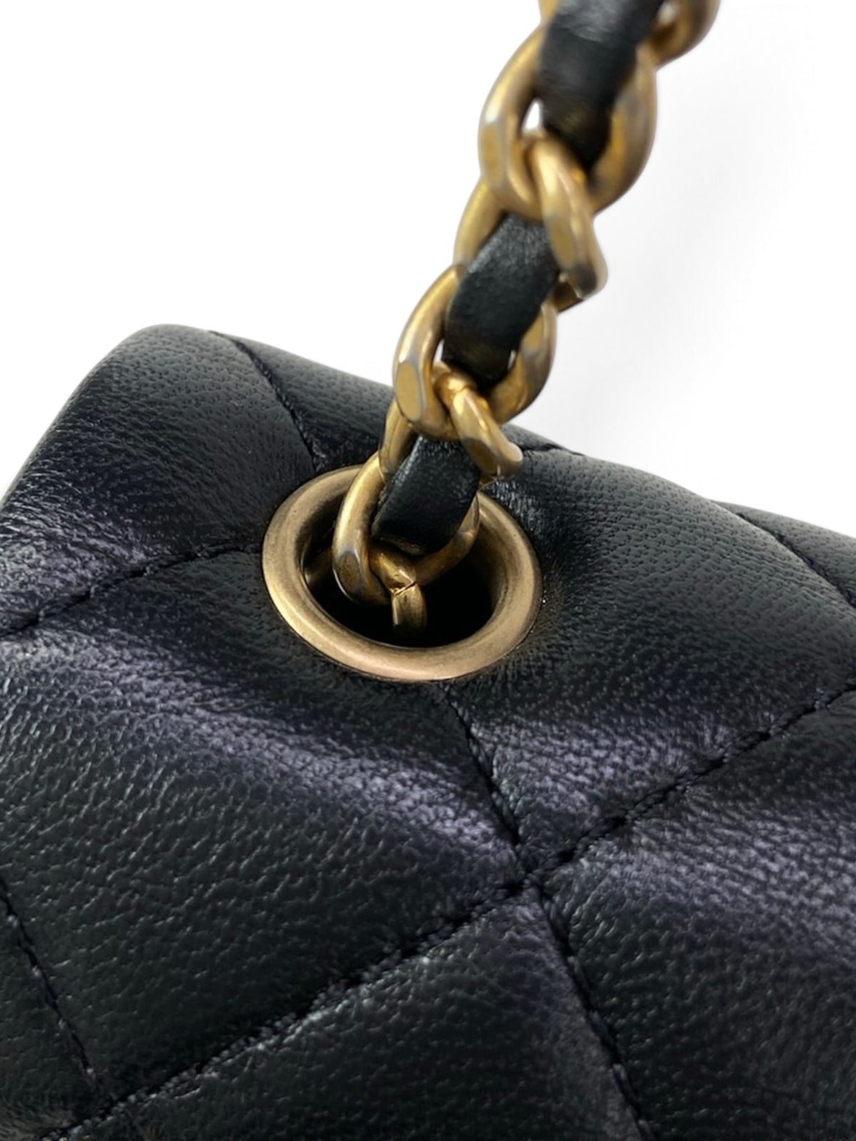 Chanel Mini Rectangular Pearl Crush Black Lambskin