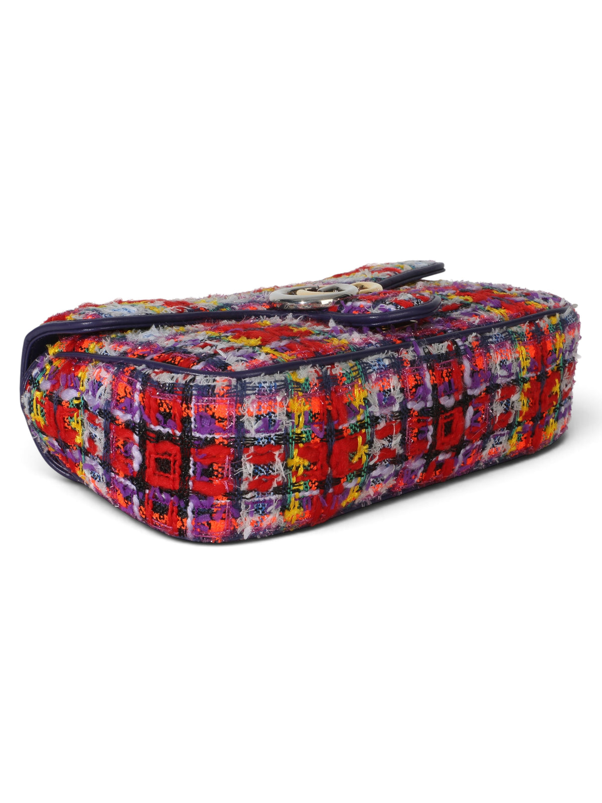 Gucci Small Multicolor Tweed Marmont Shoulder Bag