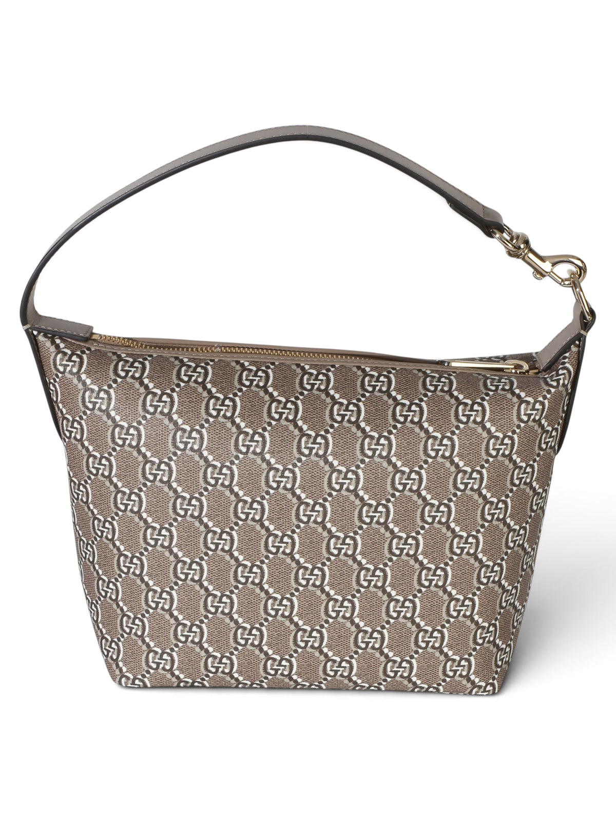 Gucci Taupe GG Shadow Monogram Canvas Super Mini Ophidia Hobo