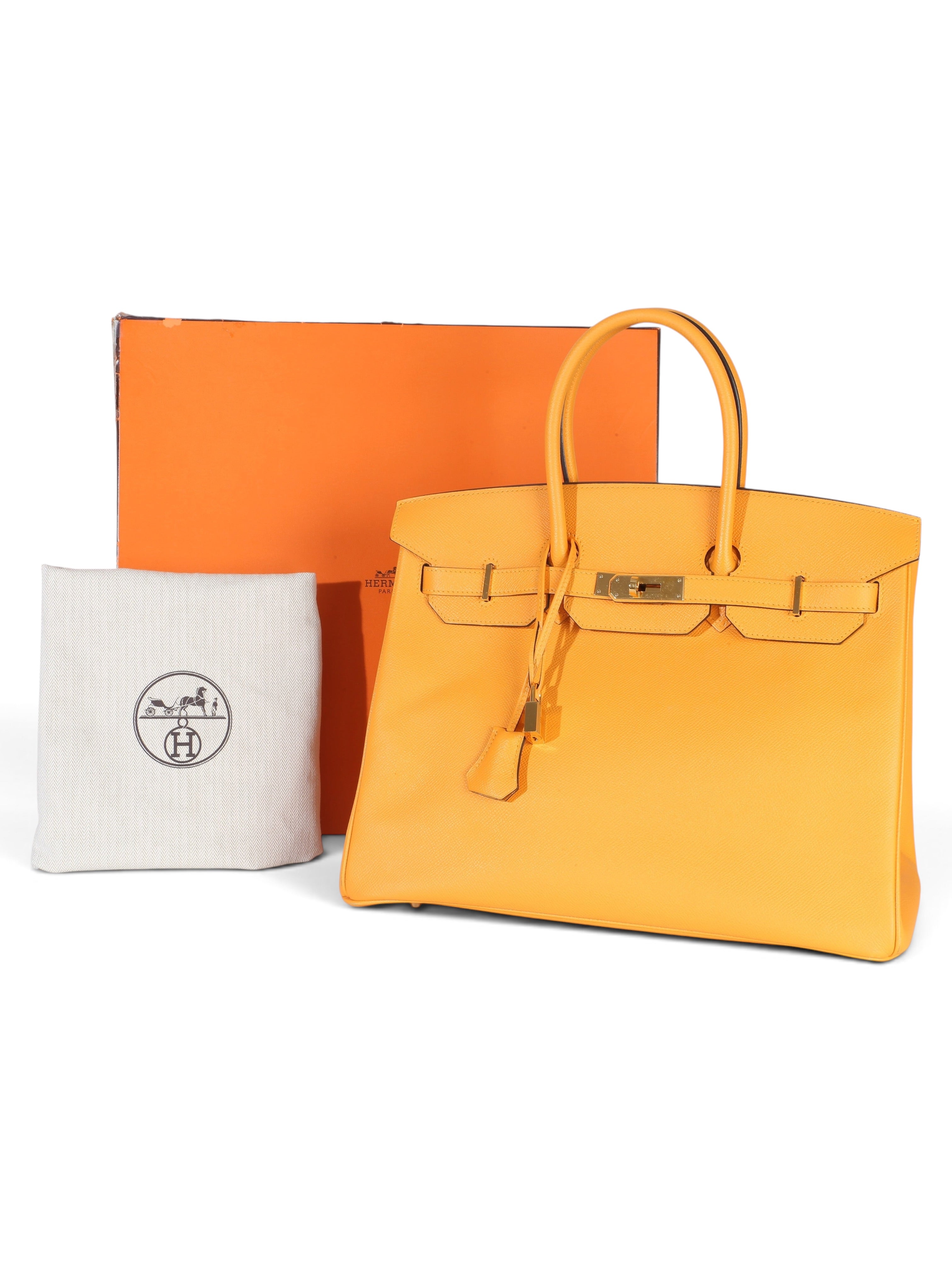 Hermes Jaune Dor Epsom Birkin 35