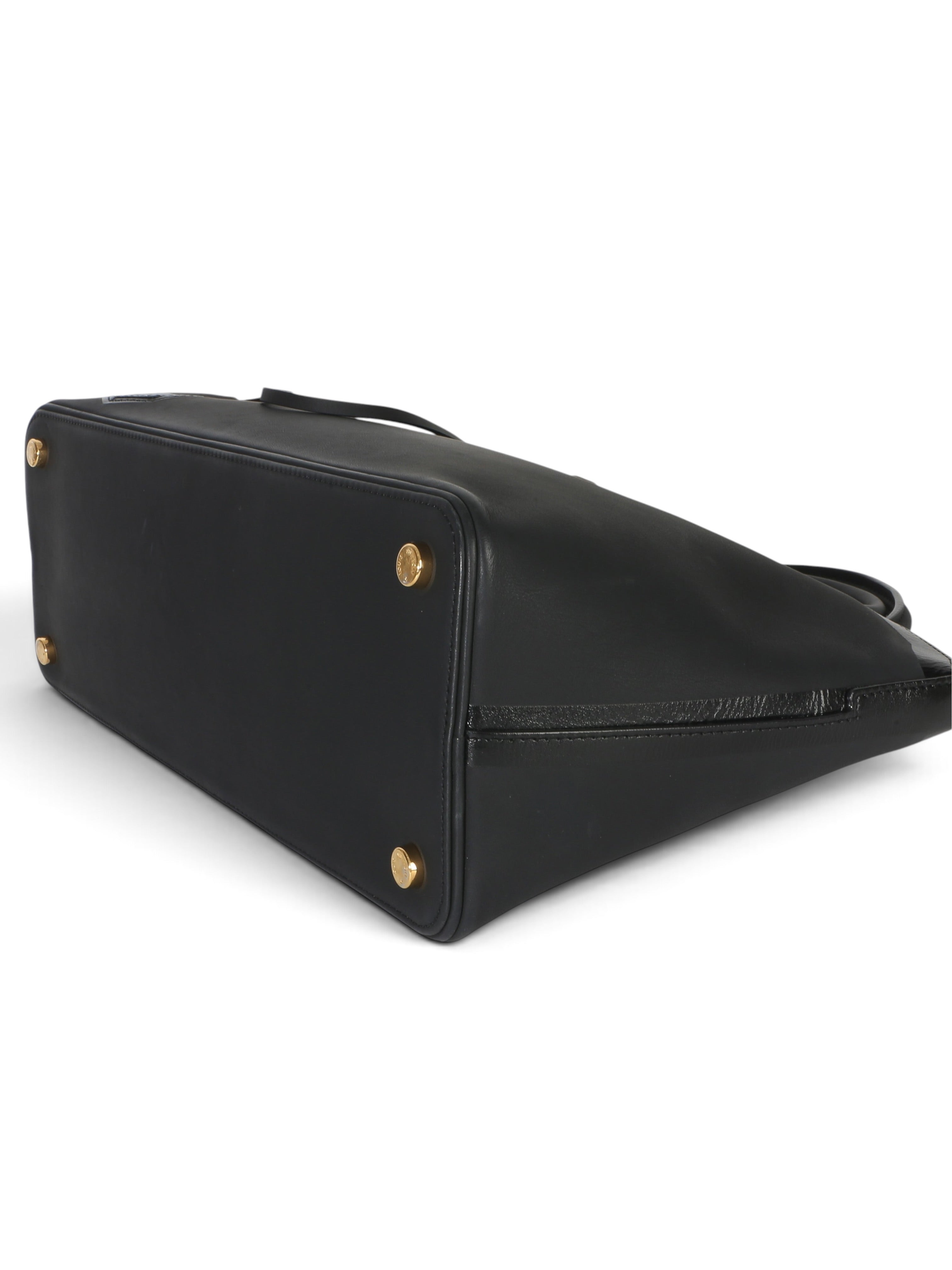 Louis Vuitton Black Leather Obsession Lockit East-West Bag
