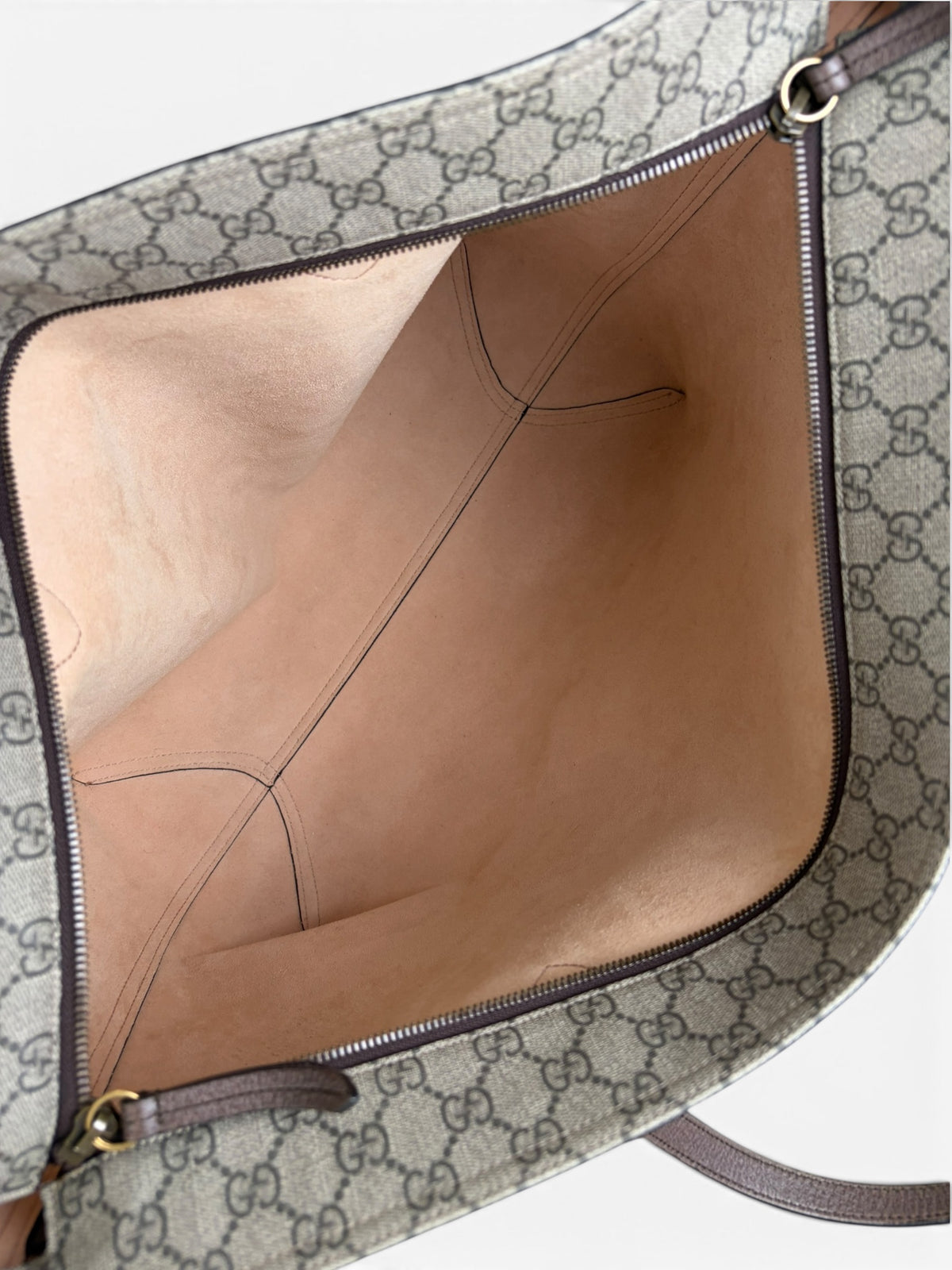 Gucci Beige Supreme Monogram Medium Shopper Tote