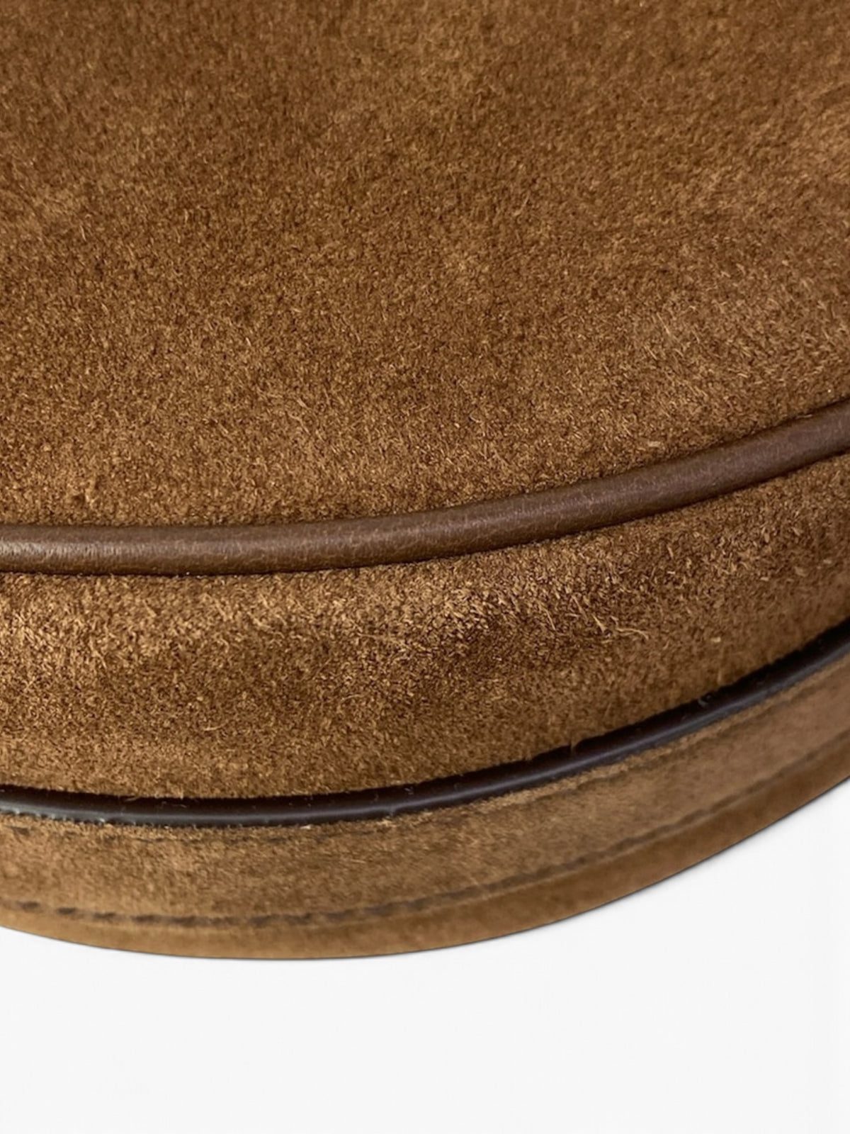 Prada Brown Suede Leather Arque Small Two Way Full Set