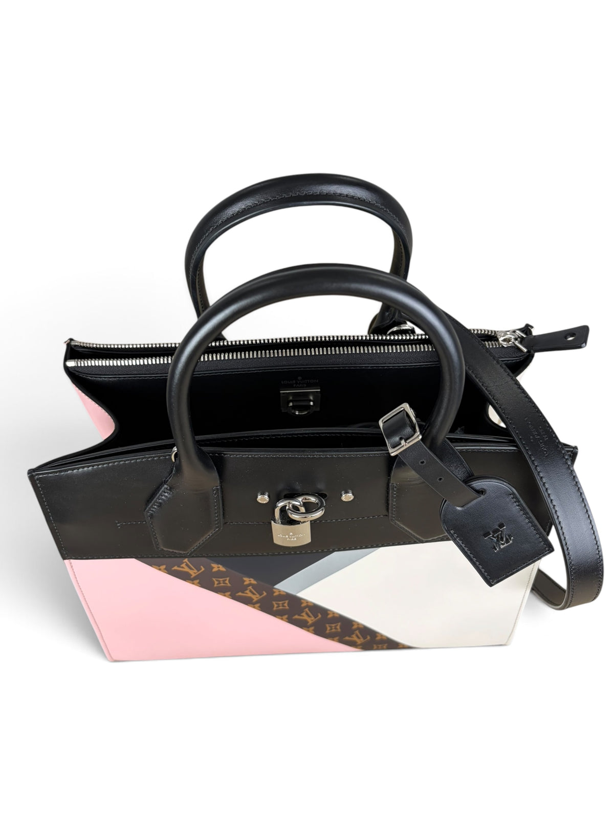 Louis Vuitton Leather & Monogram Tape City Steamer MM