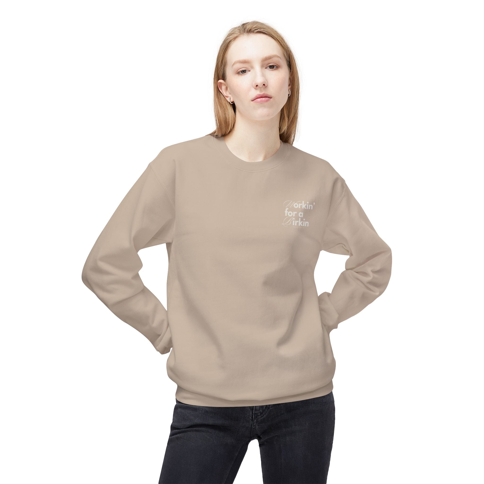 Workin’ for a Birkin Fleece Crewneck Sweatshirt