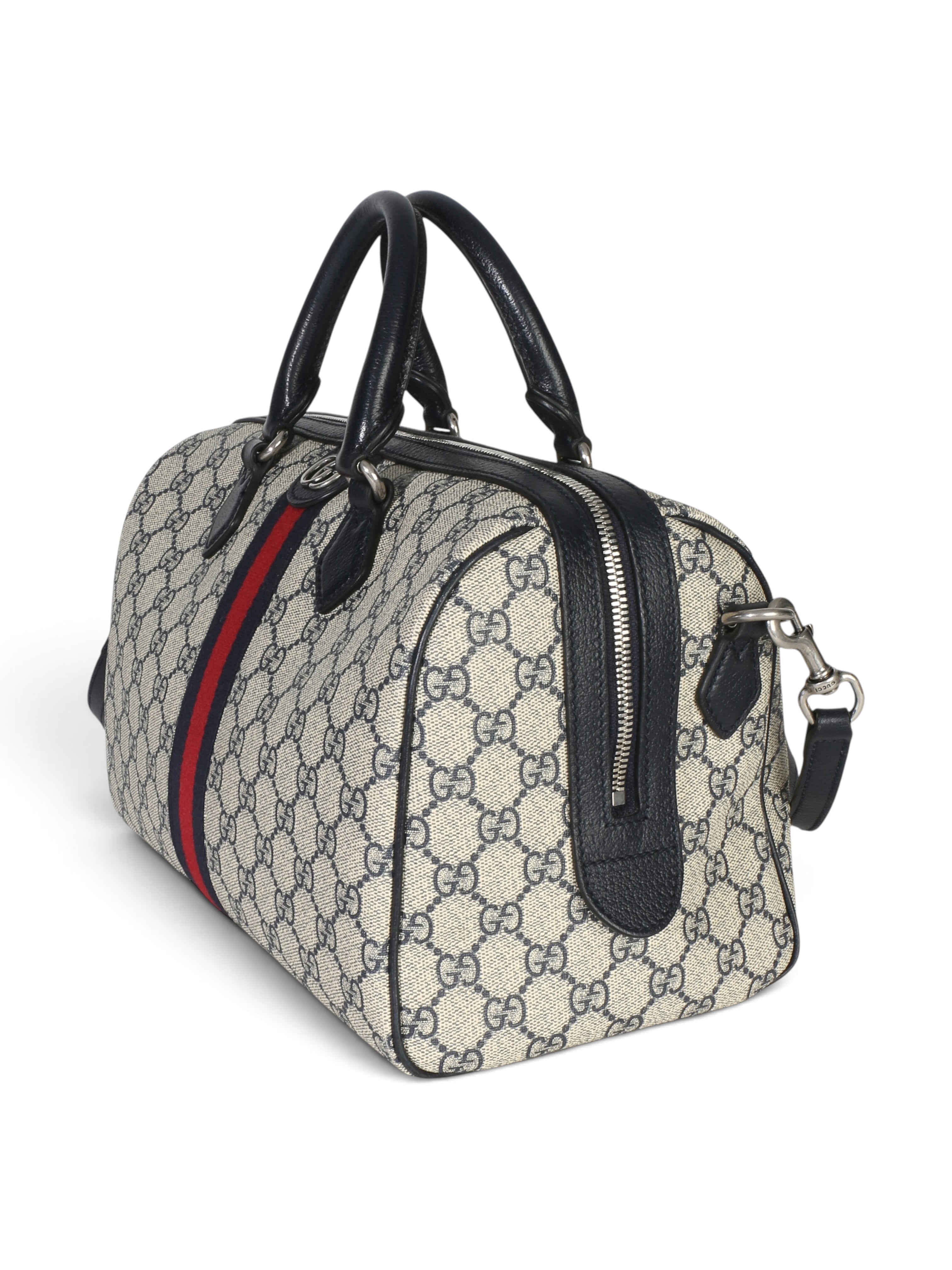 Gucci Monogram Medium Ophidia Boston Bag