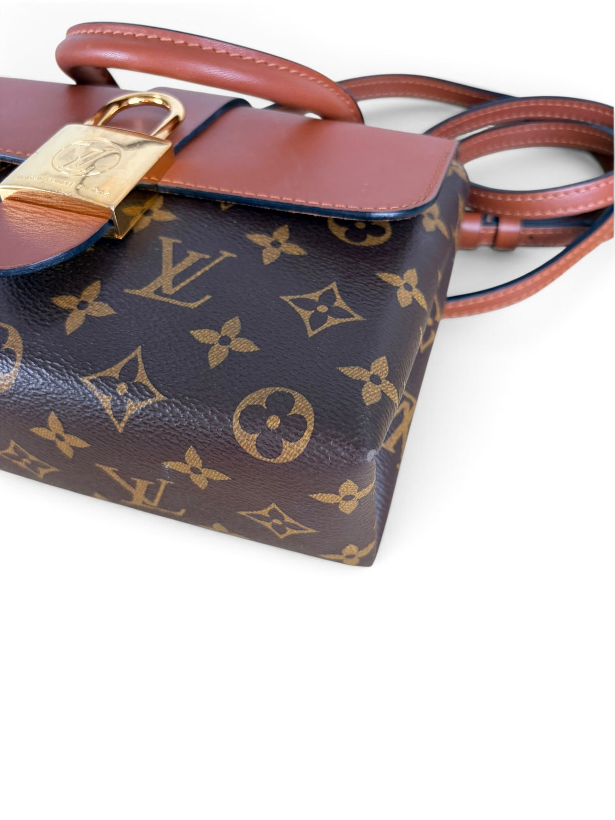 Louis Vuitton Cognac Leather Monogram Locky BB