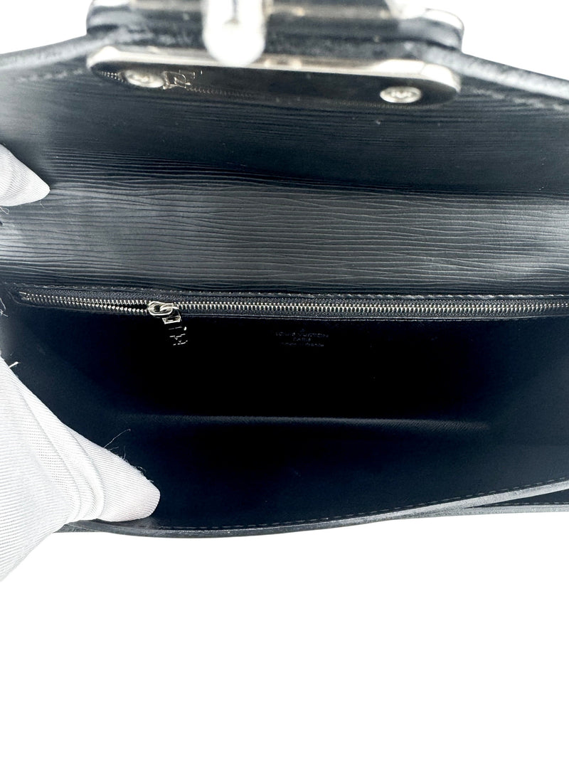 Louis Vuttion Black Epi Leather Pochette Sellier Dragonne Clutch Bag