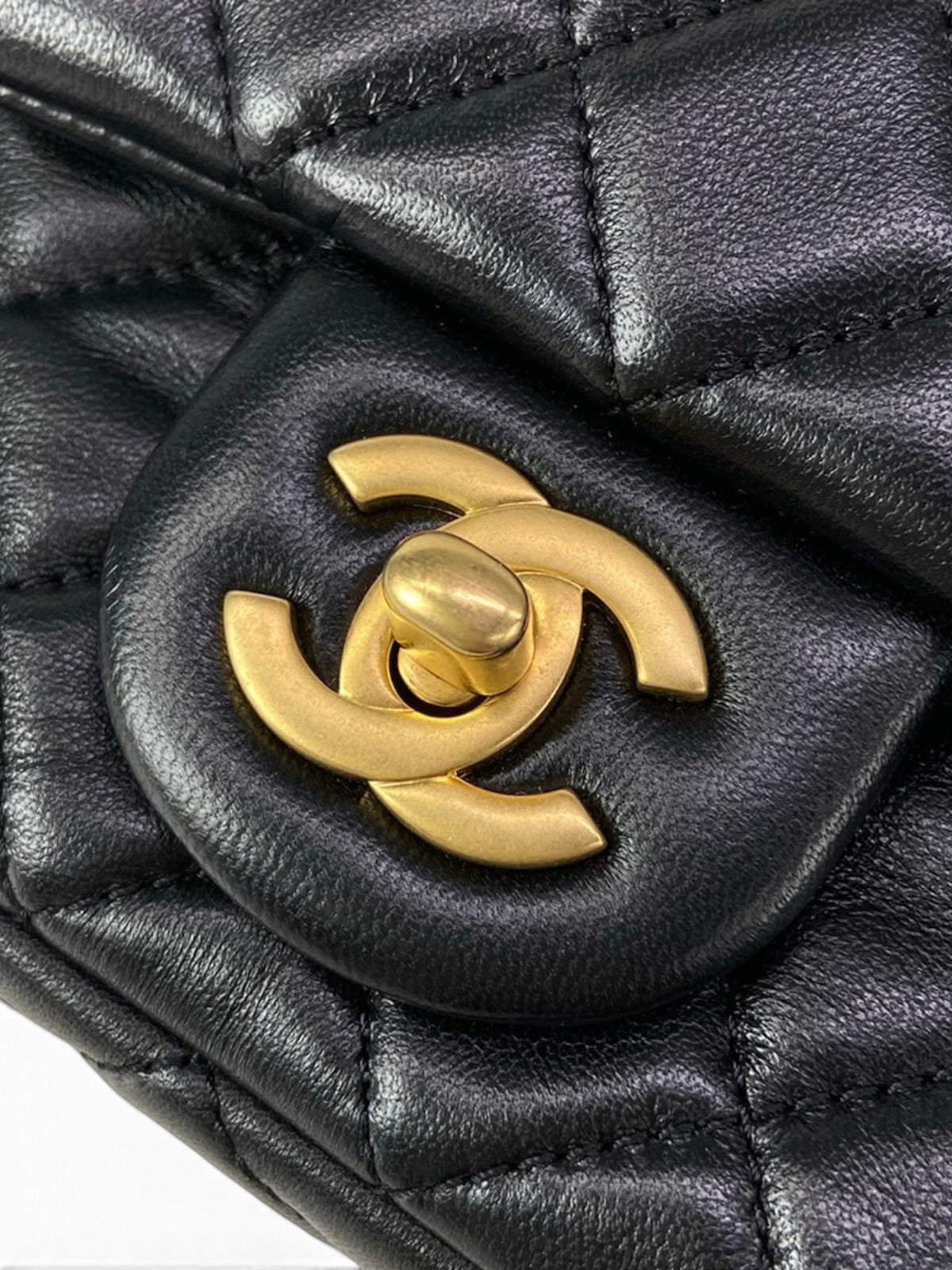 Chanel Mini Rectangular Pearl Crush Black Lambskin