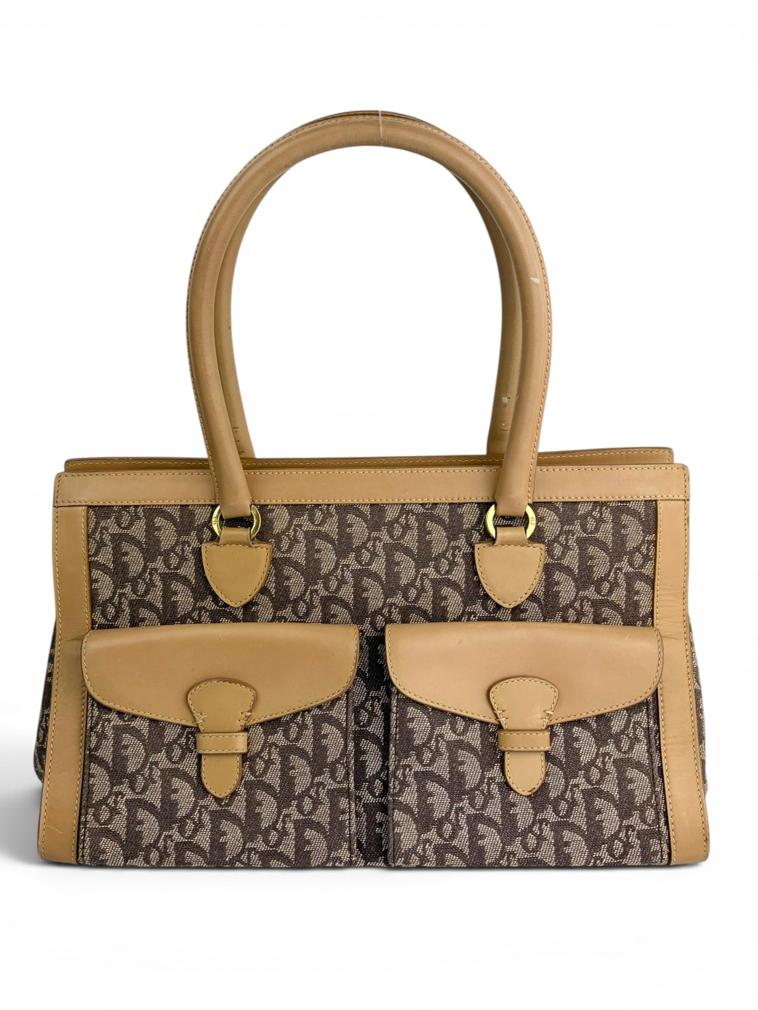 Christian Dior Vintage Trotter Canvas Diorissimo Top Handle