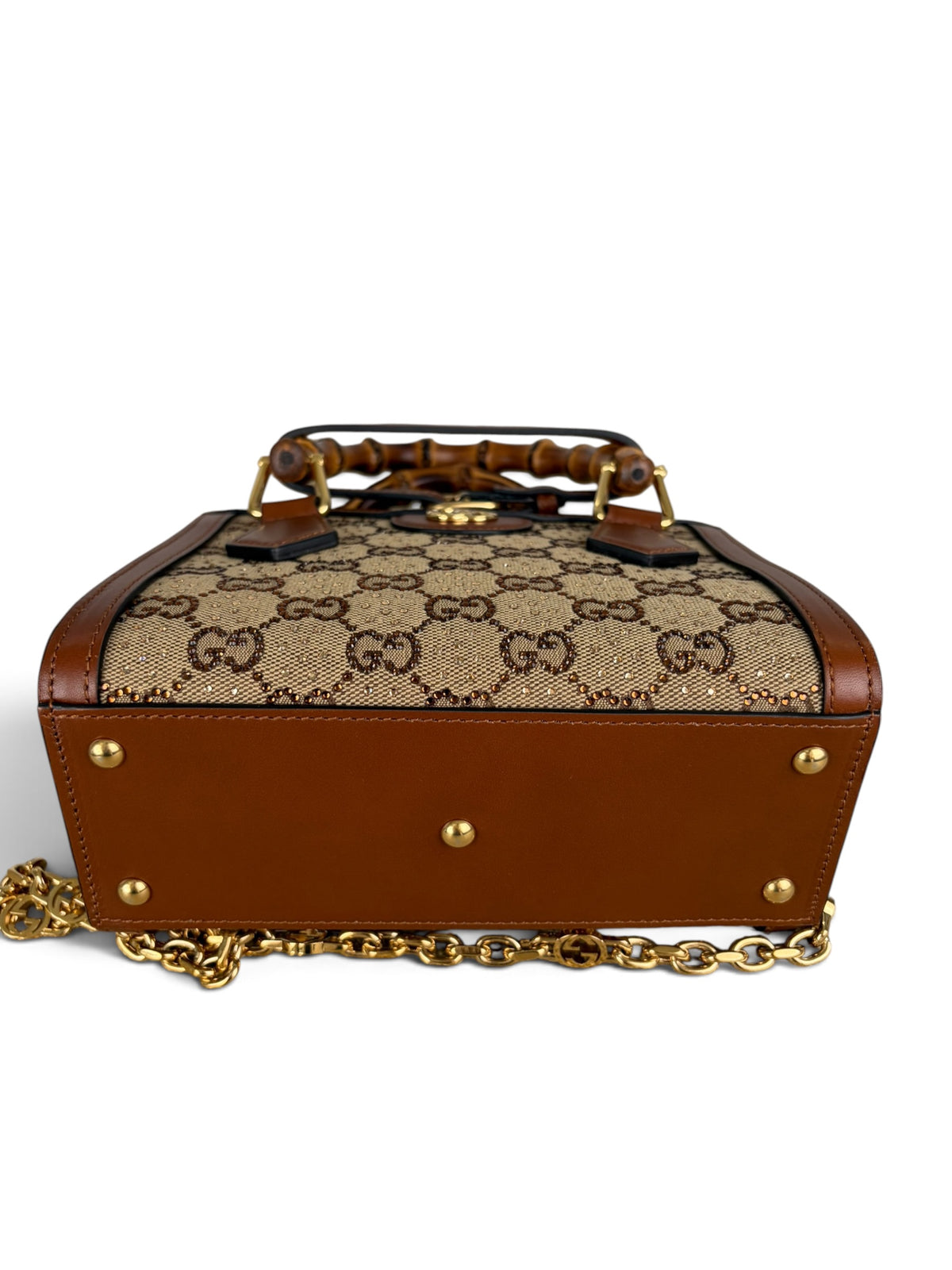 Gucci New Charisma Crystal Monogram Mini Diana Tote