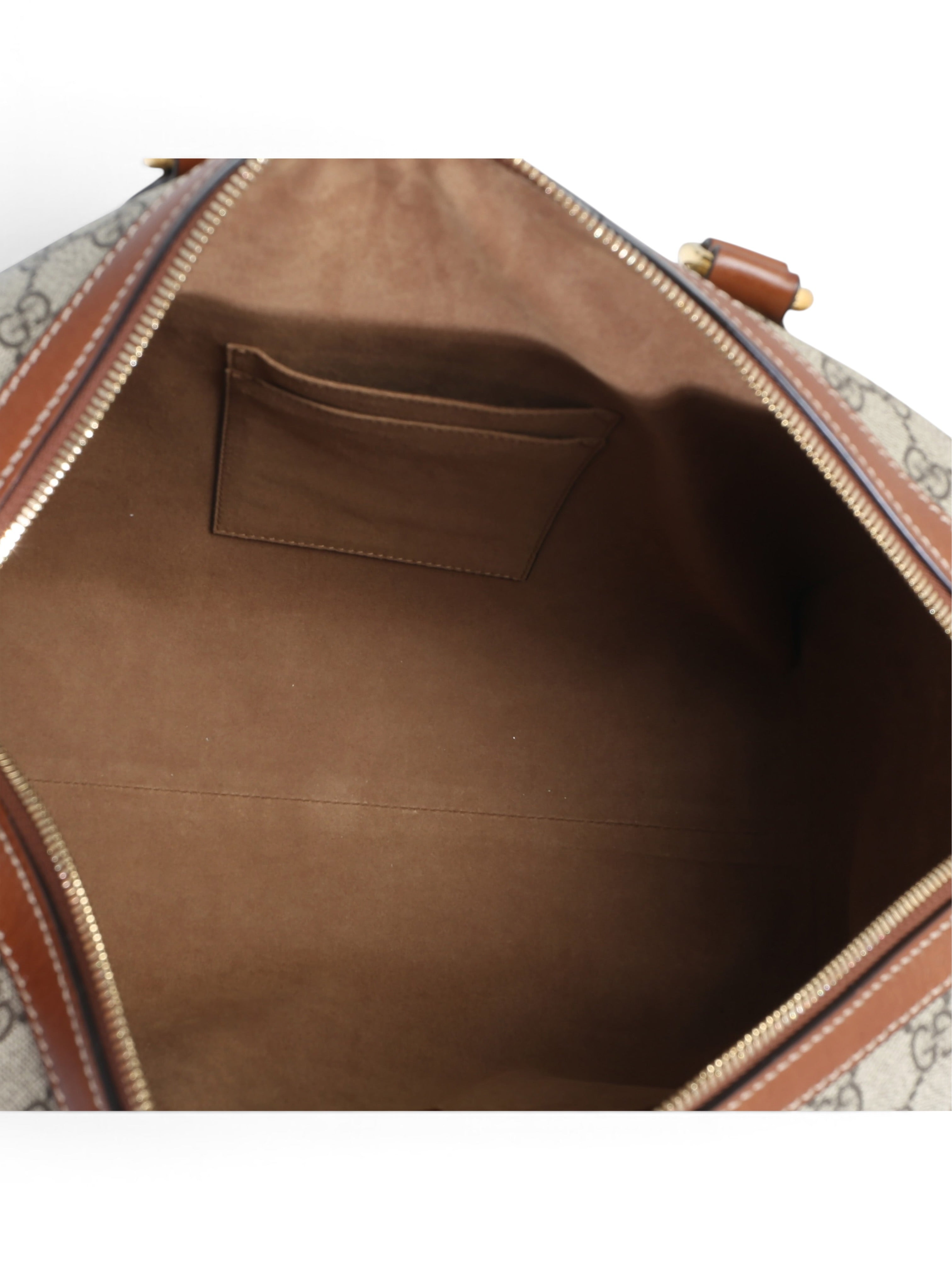 Gucci Supreme Brown Monogram Large Boston Bag