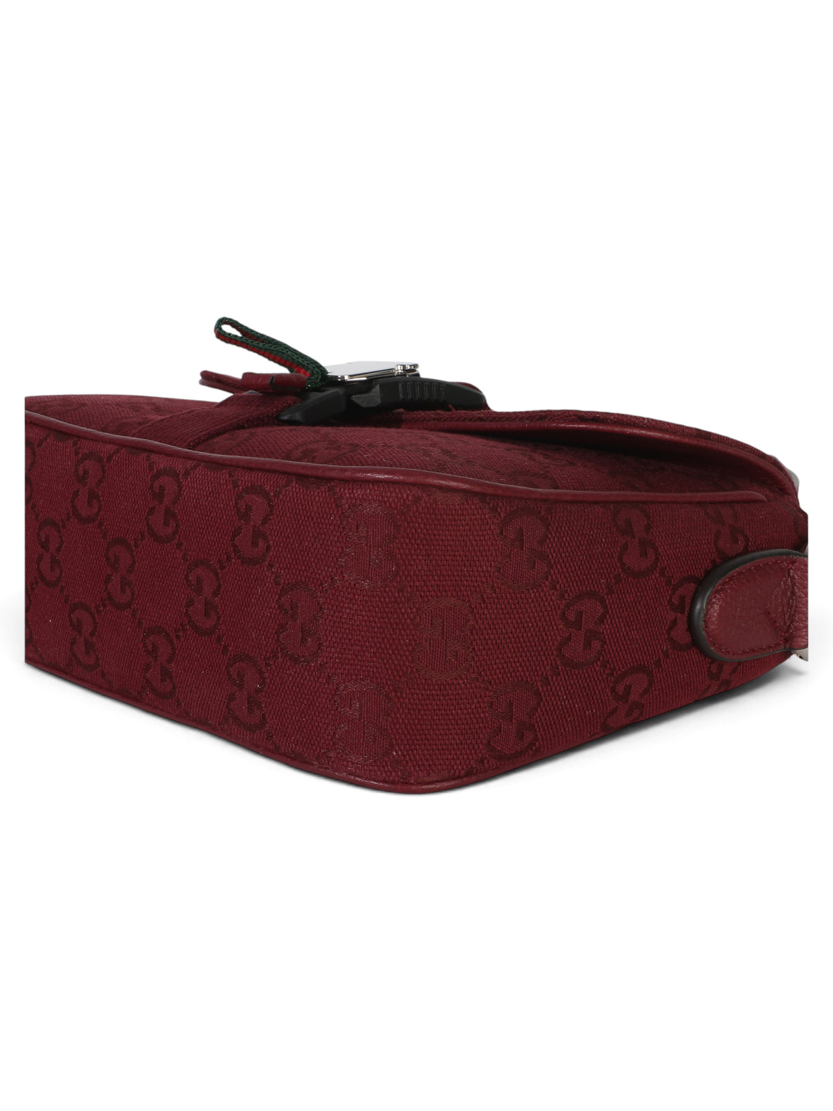 Gucci Burgundy Monogram Canvas Small Buckle Messenger