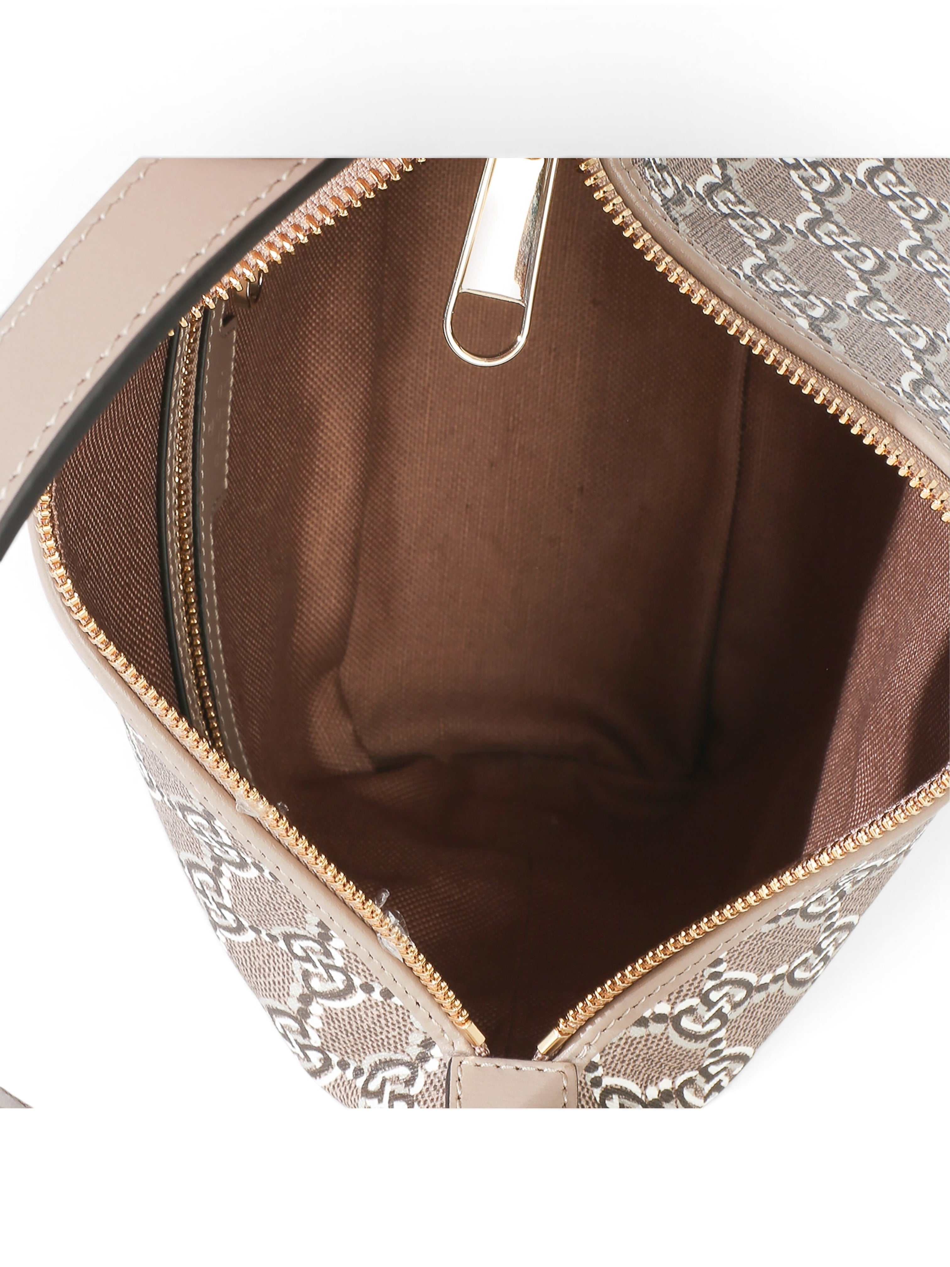 Gucci Taupe GG Shadow Monogram Canvas Super Mini Ophidia Hobo