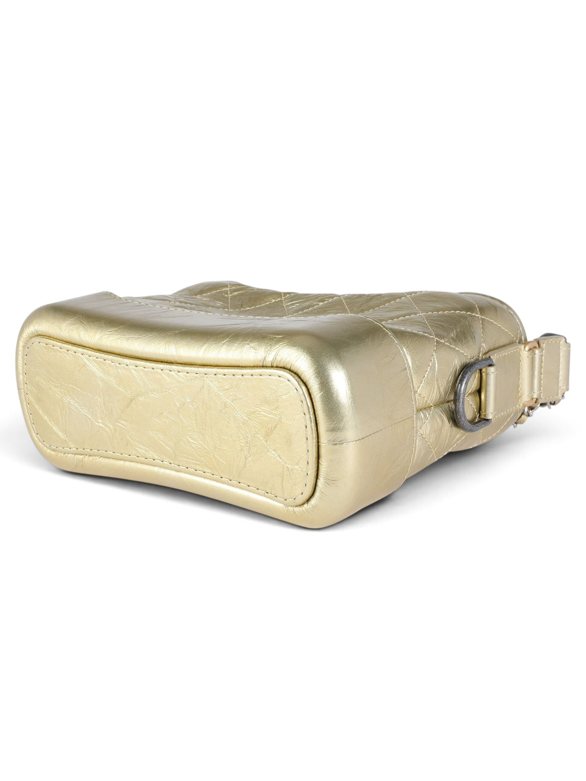Chanel Gold Quilted Calfskin Small Gabrielle Hobo