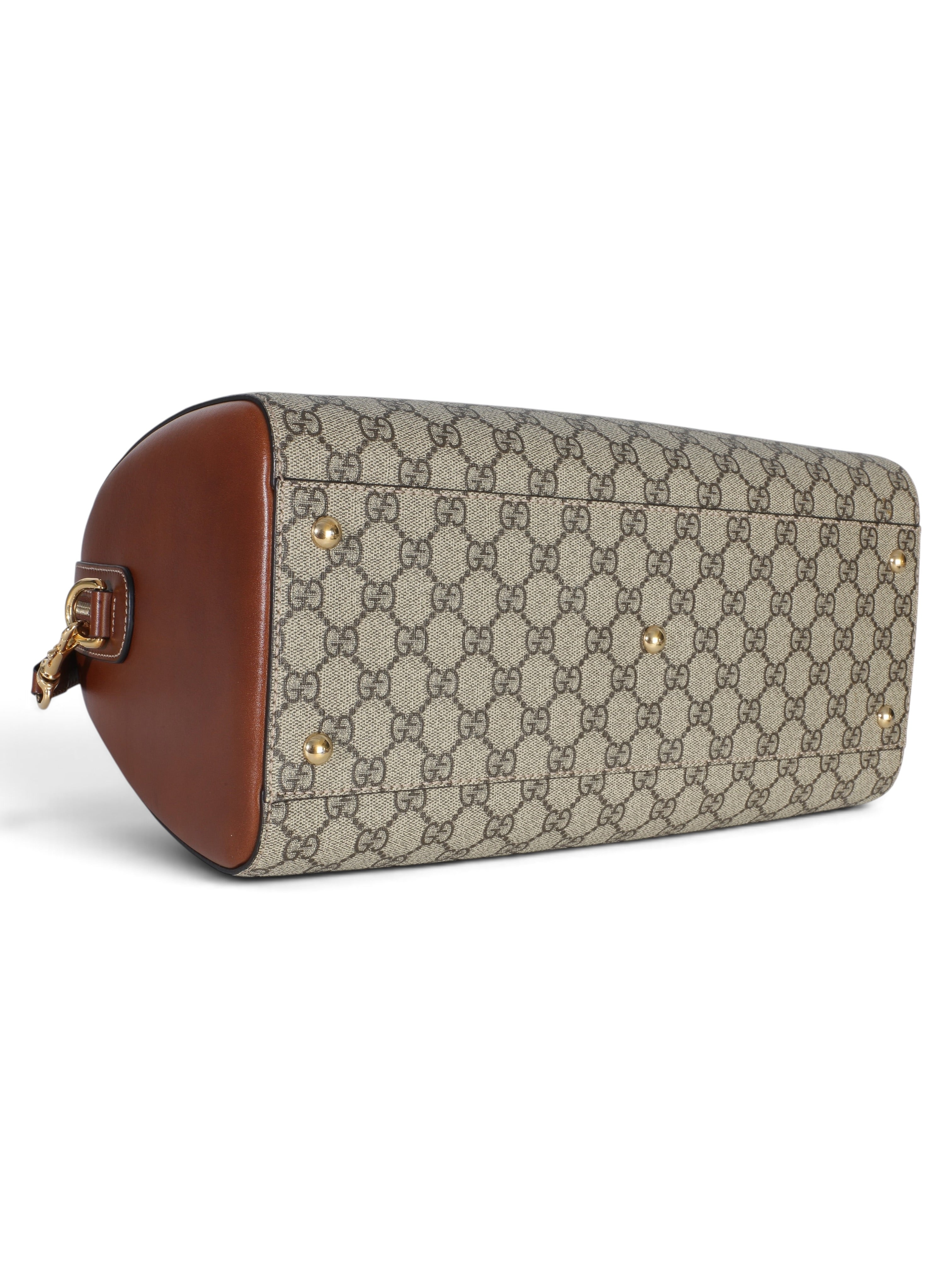 Gucci Supreme Brown Monogram Large Boston Bag