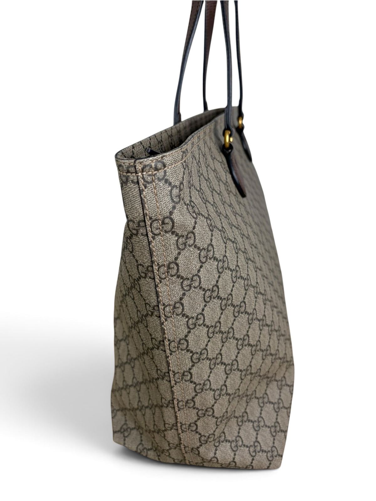 Gucci Beige Supreme Monogram Medium Shopper Tote