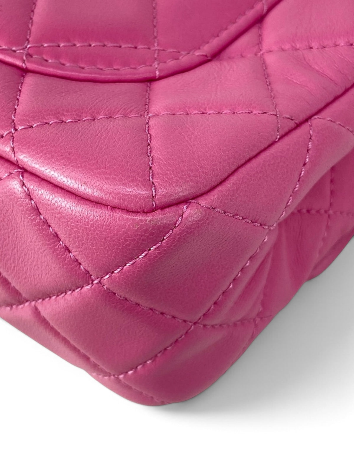 Chanel Pink Lambskin Mini Rectangular Pearl Crush