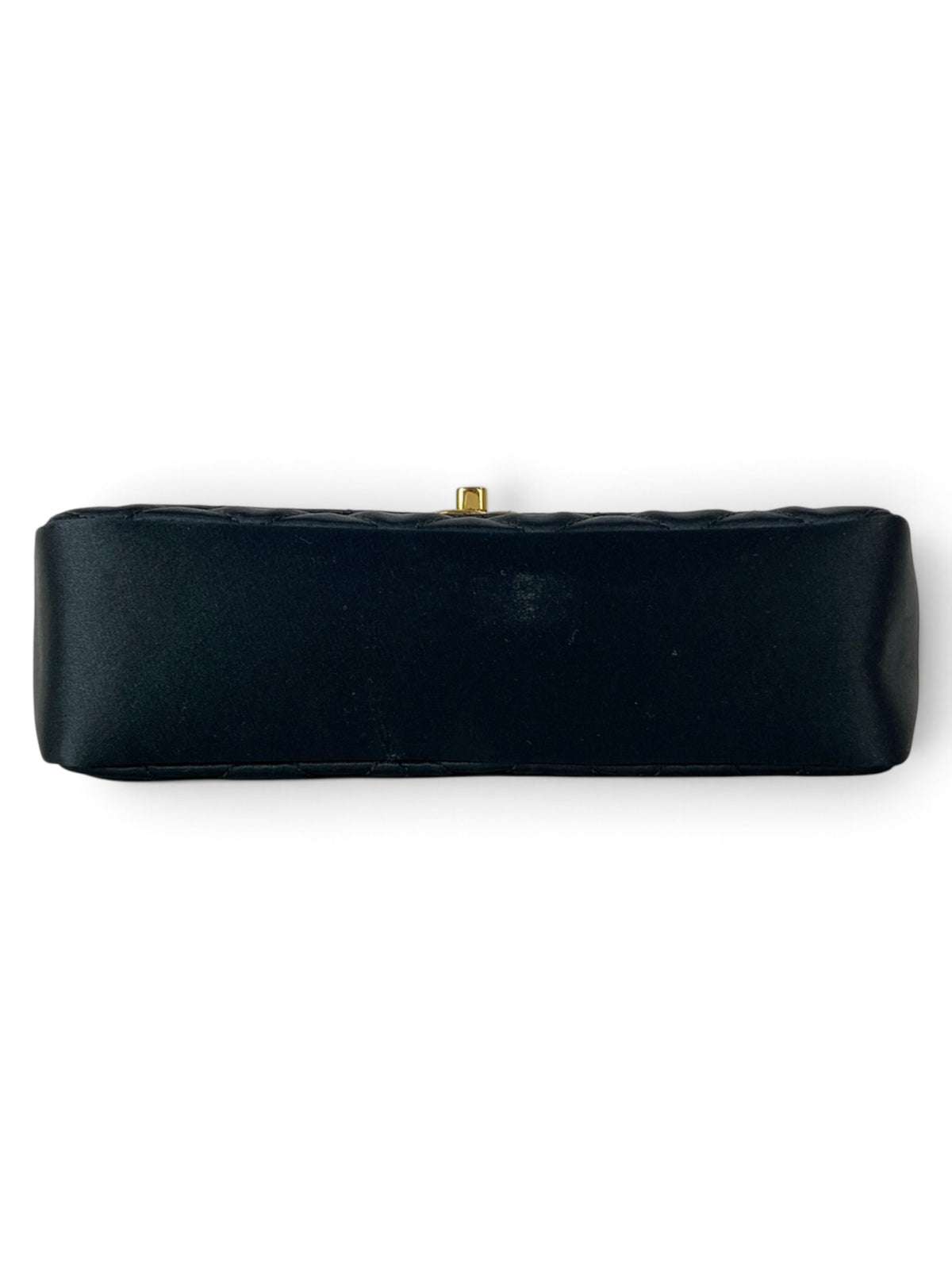 Chanel 24k Vintage Black Satin Mini Flap Bag